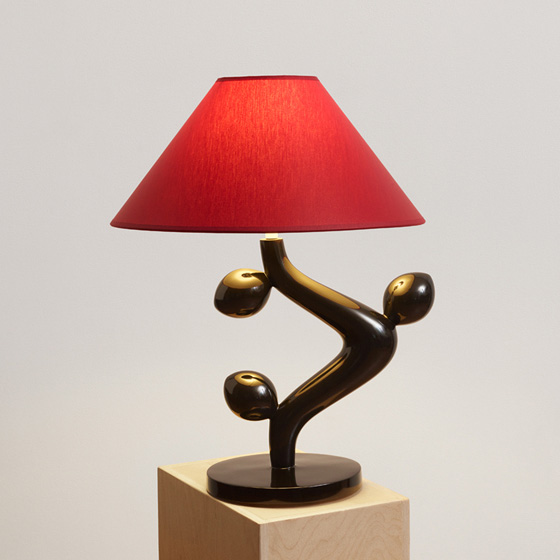 lampe Apsara noire