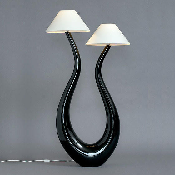 lampe grande lyre noire